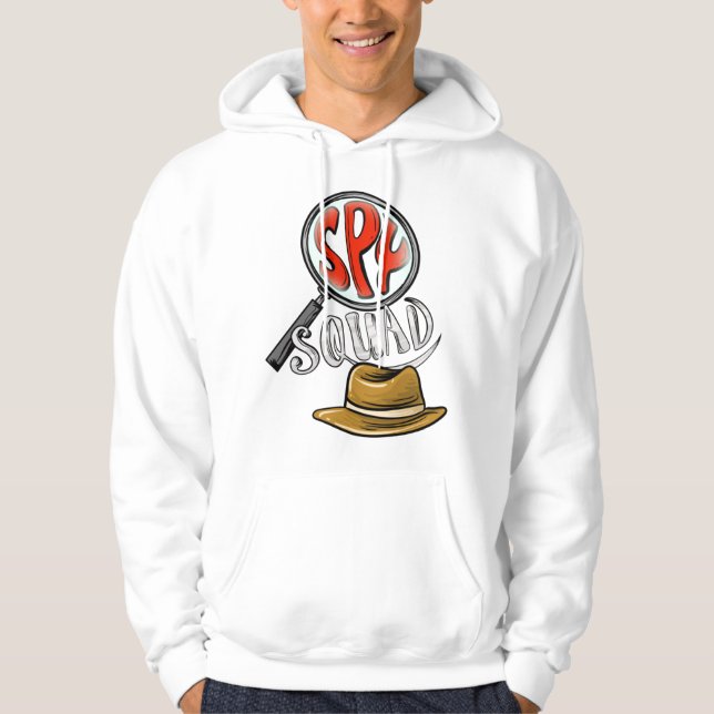 Cool Spy Squad Kids  Funny Secret Agent Group C Hoodie (Front)