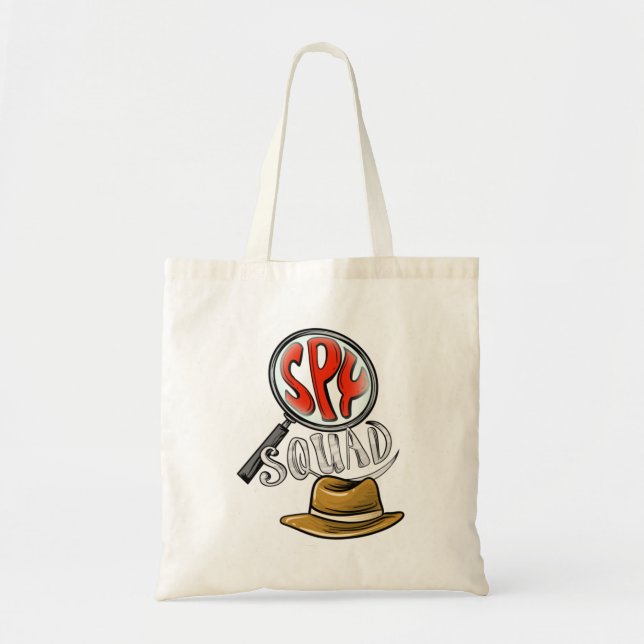 Cool Spy Squad Kids  Funny Secret Agent Group C Tote Bag (Front)