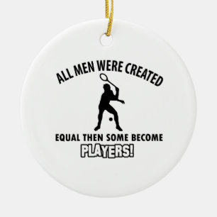 cool squash player design ceramic ornament