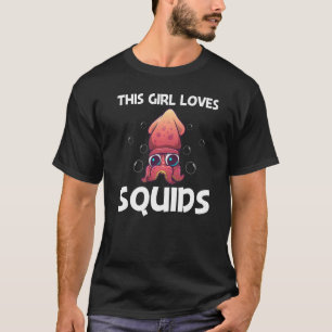 Cool Squid For Girls Kids Octopus Biology Sea Anim T-Shirt