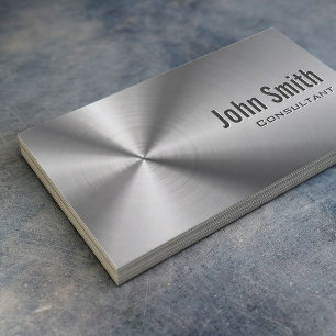 Cool Stainless Steel Consultant Business Card