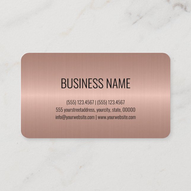 Cool Stainless Steel Metal Look #3 Business Card (Back)