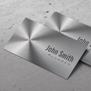 Cool Stainless Steel Plumbing Business Card