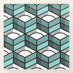 Cool Stair Stepping 3-Dimensional Pattern Glass Coaster