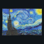 Cool Starry Night Vincent Van Gogh painting Kitchen Towel<br><div class="desc">Starry Night by Vincent Van Gogh painting cool old master masterpiece art fine retored impressionism pain painting vibrant saturated colour beautiful nice quality high resolution landscape scenery art post decoration</div>