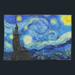 Cool Starry Night Vincent Van Gogh painting Kitchen Towel<br><div class="desc">Starry Night by Vincent Van Gogh painting cool old master masterpiece art fine retored impressionism pain painting vibrant saturated colour beautiful nice quality high resolution landscape scenery art post decoration</div>
