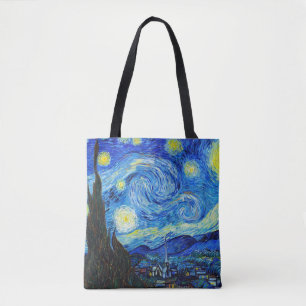 Cool Starry Night Vincent Van Gogh painting Tote Bag