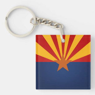 Cool State Of Arizona Flag Keychain