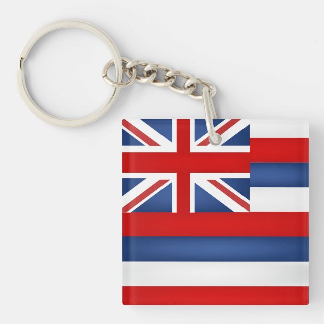 Cool State Of Hawaii Flag Keychain (Front)