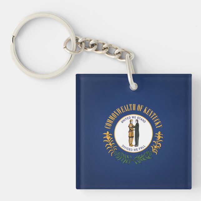 Cool State Of Kentucky Flag Keychain (Front)