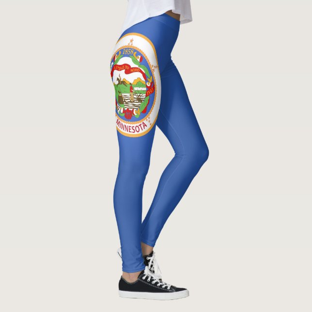 Cool State Of Minnesota Flag Fashion Leggings (Right)