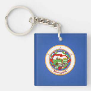 Cool State Of Minnesota Flag Keychain