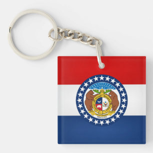 Cool State Of Missouri Flag Keychain