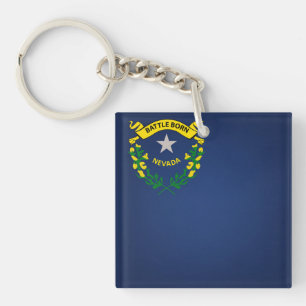 Cool State Of Nevada Flag Keychain