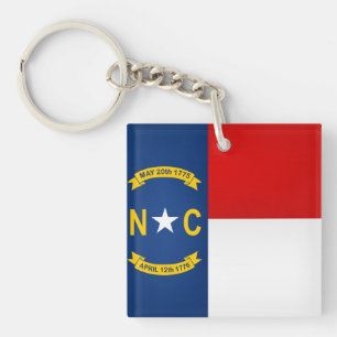 Cool State Of North Carolina Flag Keychain