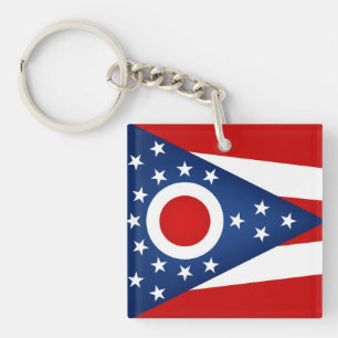 Cool State Of Ohio Flag Keychain