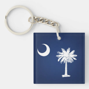 Cool State Of South Carolina Flag Keychain