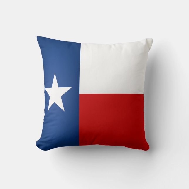 Cool State Of Texas Flag Throw Pillow (Front)