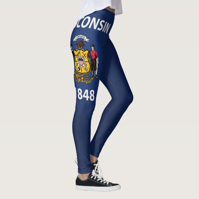 Cool State Of Wisconsin Flag Fashion Leggings (Right)