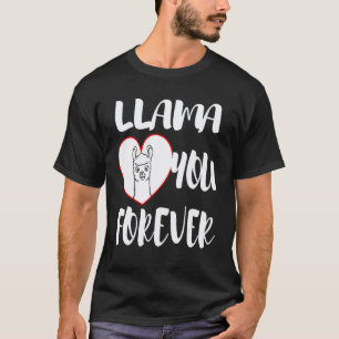 Cool Statement Valentine's Day Llama Heart In Love T-Shirt