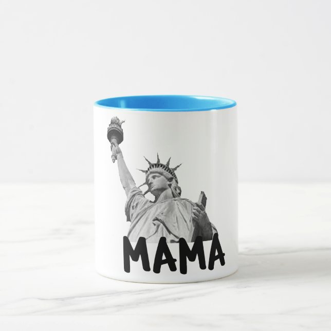 cool statue of liberty mother's day mug gift idea (Center)