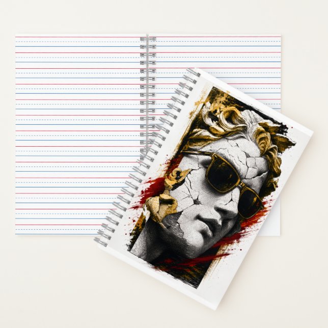 Cool Statue with Sunglasses – Ancient Wisdom Moder Notebook (Inside)