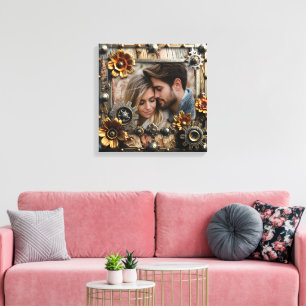 Cool Steampunk Personalized Photo Canvas Print