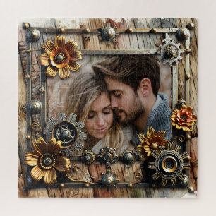 Cool Steampunk Personalized Photo Jigsaw Puzzle
