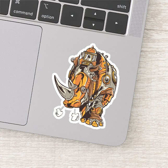 Cool Steampunk RHINO Metal Armour Vintage (Detail)