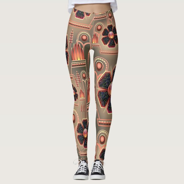 Cool Steampunk Type Motif Leggings (Devant)