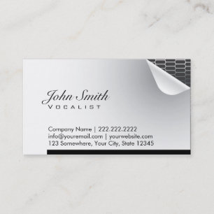 Cool Steel Inside Vocalist Business Card