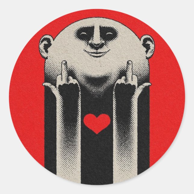 cool sticker red background by hado90 (Front)