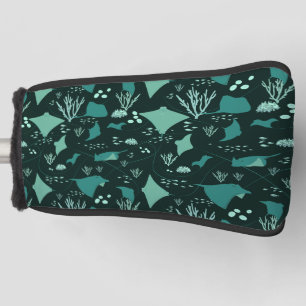Cool Stingrays Beneath The Ocean Pattern Golf Head Cover