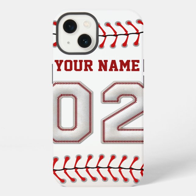 Cool Stitched Baseball Number 2 iPhone Case (Back)
