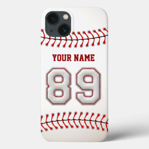 Cool Stitched Baseball Number 89 iPhone 13 Case
