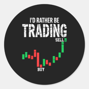 Cool Stock Market Men Women Stock Trader Day Tradi Classic Round Sticker