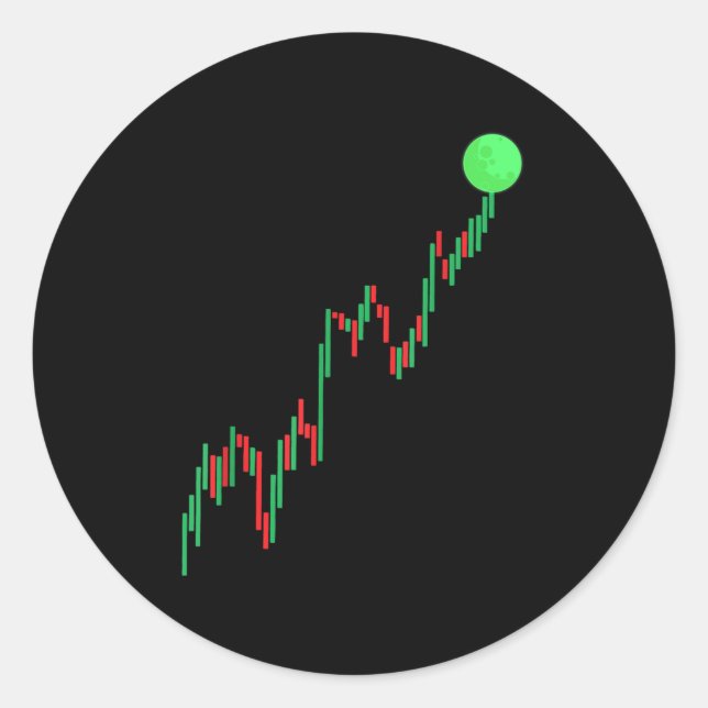 Cool Stock Trading Art For Men Women Day Trader St Classic Round Sticker (Front)