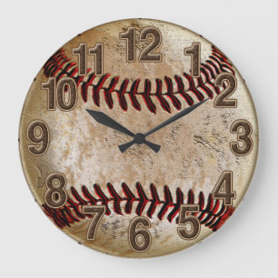 Cool Stone Look Vintage Basball Horloge pour lui