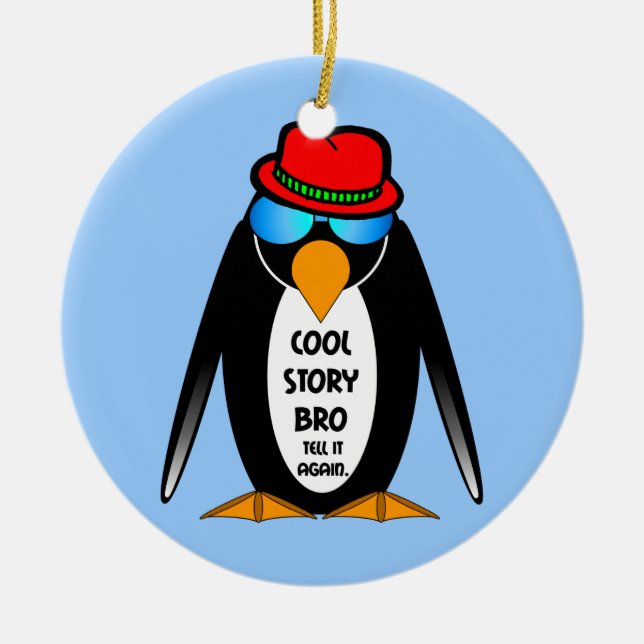 Cool Story Bro Ceramic Ornament (Front)