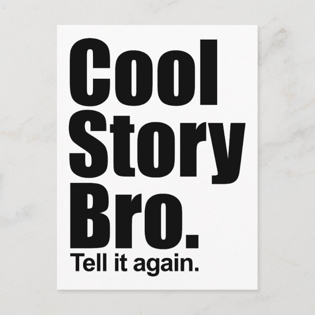Cool Story Bro. Postcard (Front)
