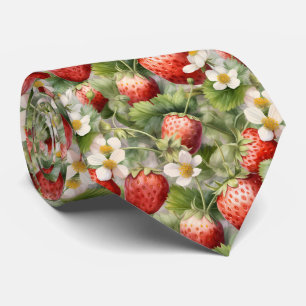 Cool Strawberry tiled pattern Tie