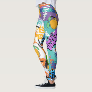 Cool street art l Hippie pattern l Modern cute Leggings