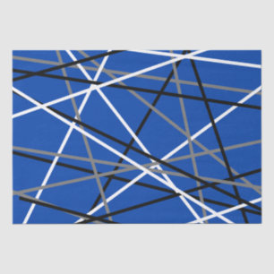 Cool Striped Guitar Blue Grey White Black  Tissue Paper