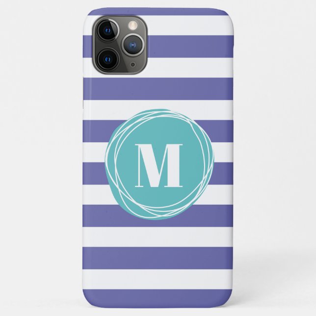 Cool Striped Monogram Case-Mate iPhone Case (Back)