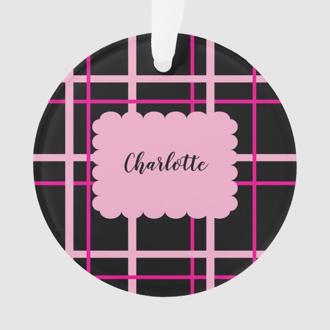 Cool Striped Pattern Ornament (Front)