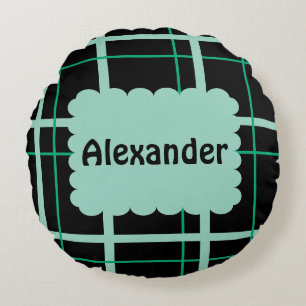 Cool Striped Pattern Round Pillow