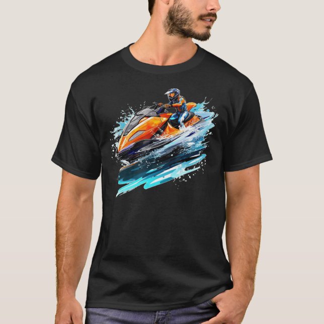 Cool Stunts with Jet Ski for Water Sport T-Shirt (Front)