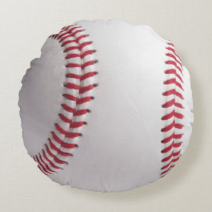 Cool Stylish Baseball Sport Ball Texture Pattern Round Pillow