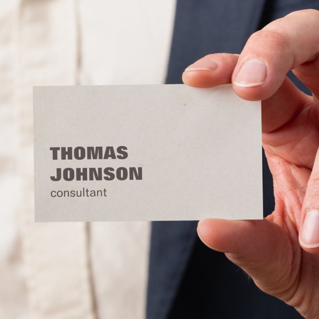 Cool Stylish Brown Paper Texture Consultant  Business Card (Creator Uploaded)