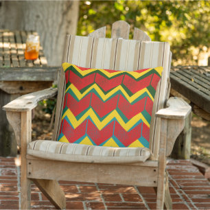 cool stylish & colorful aztec chevron outdoor pillow